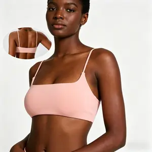 Women's Solid Wireless Sports, Breathable Comfortable Quick Drying Bra, Ladies Sportswear for Yoga Gym Wireless Sports Bras