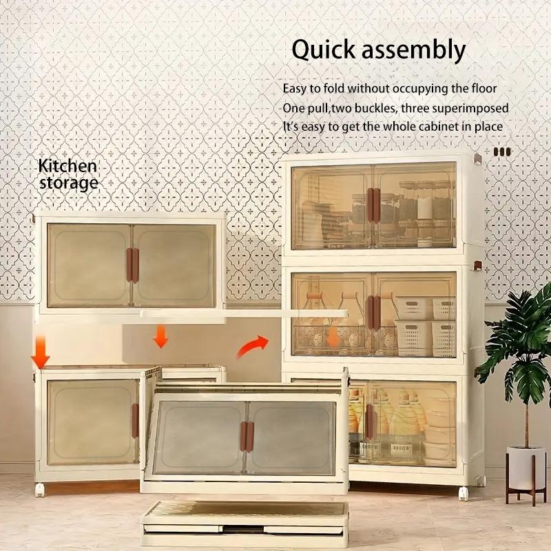 50cm 2-3-4-5 layer Plastic Storage Box Organizer, Stackable Storage Box, Covered Storage Box, Storage Container Organizer for Kitchen, Bedroom, Living Room, Study, Office, Foldable Storage Box, Saving Space