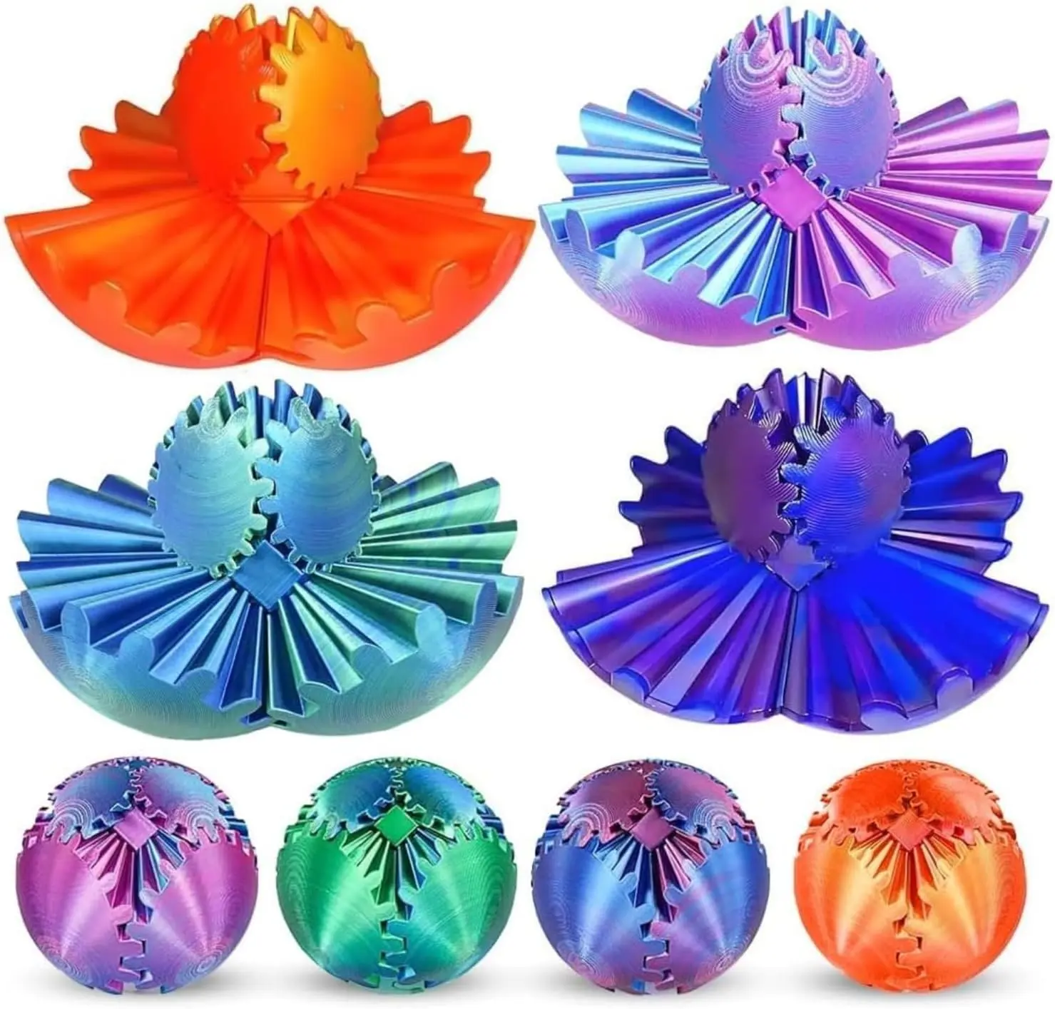 Gear Ball Gear Sphere Fidget Toy, Steampunk Whirling Wonder Fidget Gear Ball Stress Anxiety Relaxing Fidgets Toys for Office and Home Christmas Stocking Stuffers Party Favors Gift