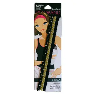 3 Pack Leopard Braided Headband | One Size Athleisure SALE