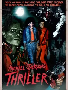 [SALE UP TO 45%] Michael Jackson's THRILLER Movie Poster, Gift For Him, Gift For Fan, Gift For All, Decor Gift