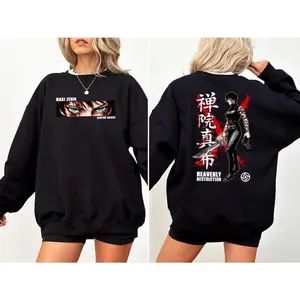 Maki Jujutsu Kaisen Anime 2 Sided T Shirt, Maki Zenin Shirt, Jjk Season 3 Hoodie, Gift For Anime Fan Sweatshirt, Unisex Sweater Pullover Tee