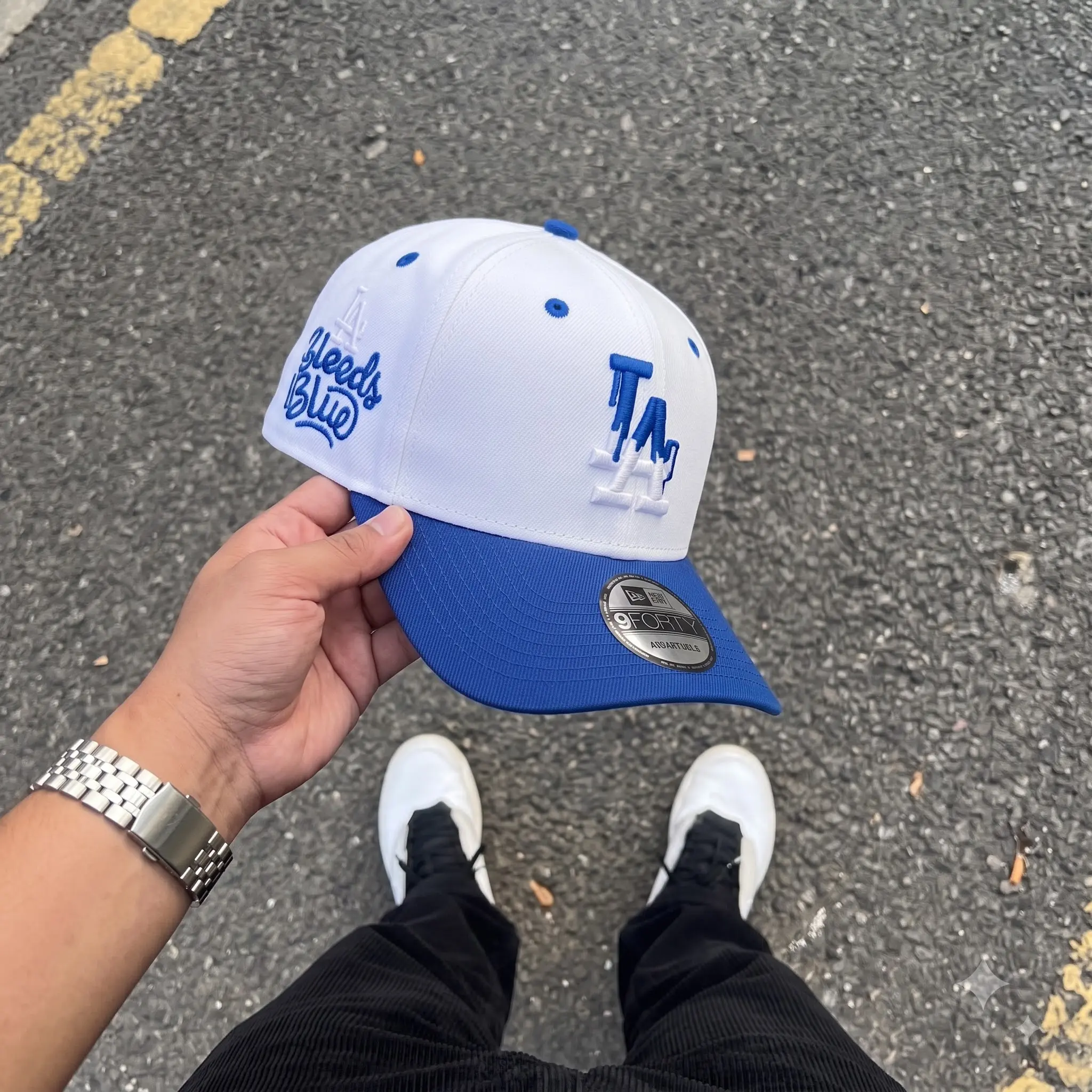 9FORTY MLB Baseball Cap – NY Yankees & LA Dodgers World Series Side Patch Hat, Adjustable Embroidered Baseball Cap for Men Women