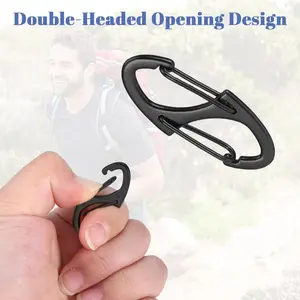 8pcs Backpack Zipper Locks, Dual Spring S-Hook Zipper Clips, Anti-Theft, Suitable for Luggage and Camping, Protect Your Items Safe
