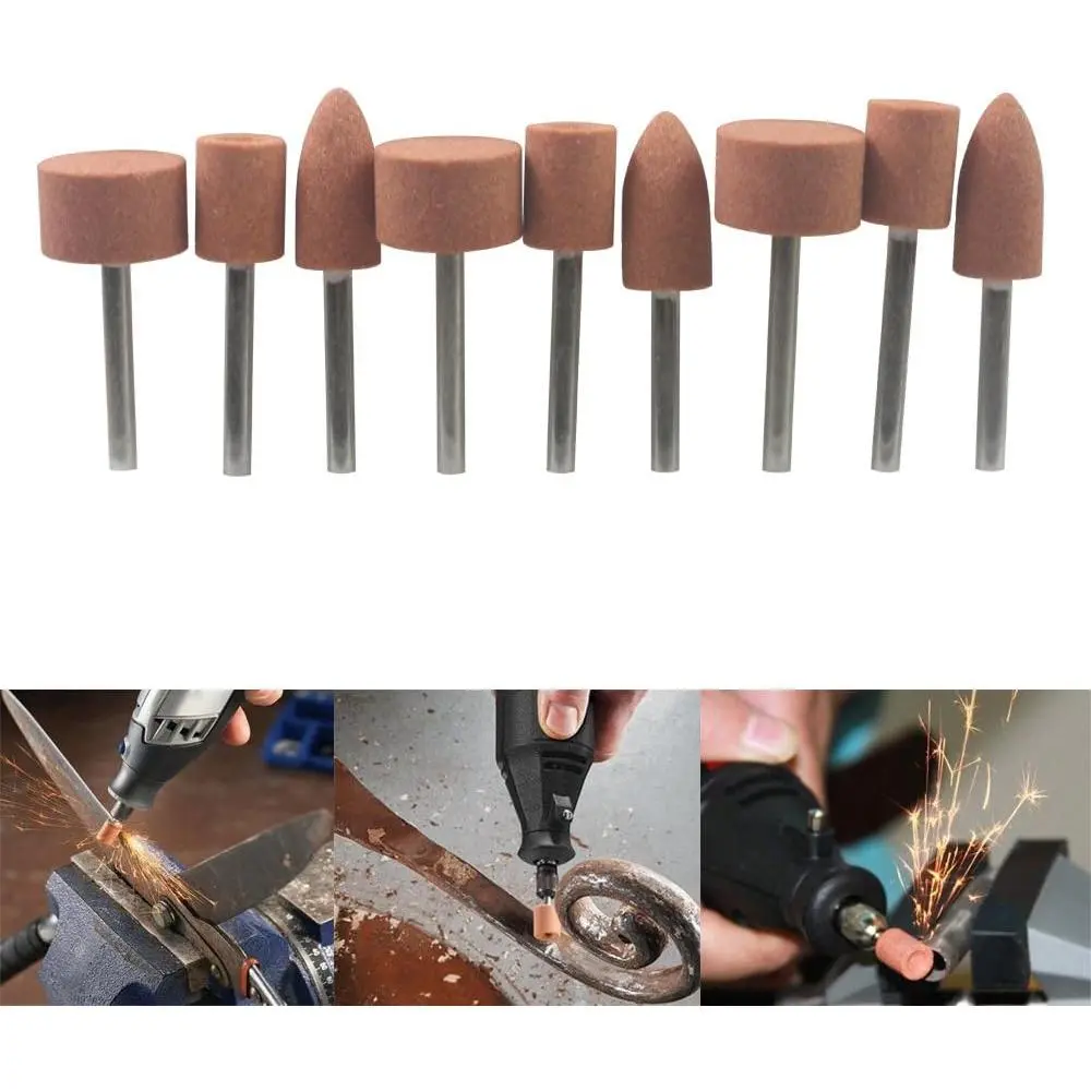 Carving Expert 9 count Abrasive Mounted Stone for Dremel Rotary Tools Grinding Stone Wheel  Dremel Accessories 1/8 Inch Shank