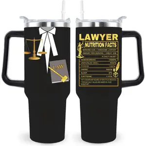 Lawyer Gifts Lawyer Tumbler Cup Lawyer Appreciation Gifts For Women Men Cool Funny 40 Oz Lawyer Coffee Mug With Lid Straw and Handle