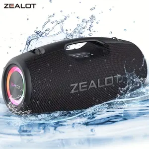 【 ZEALOT 】 Bluetooth Speaker, 100W Wireless Outdoor Speaker with Subwoofer, IP67 Waterproof, RGB Ambient Light, PowerBank, Bluetooth 5.2 Camping, Beach, Gift DSP, Portable Mobile Power Supply, Supports 15 Hours Continuous Playback.