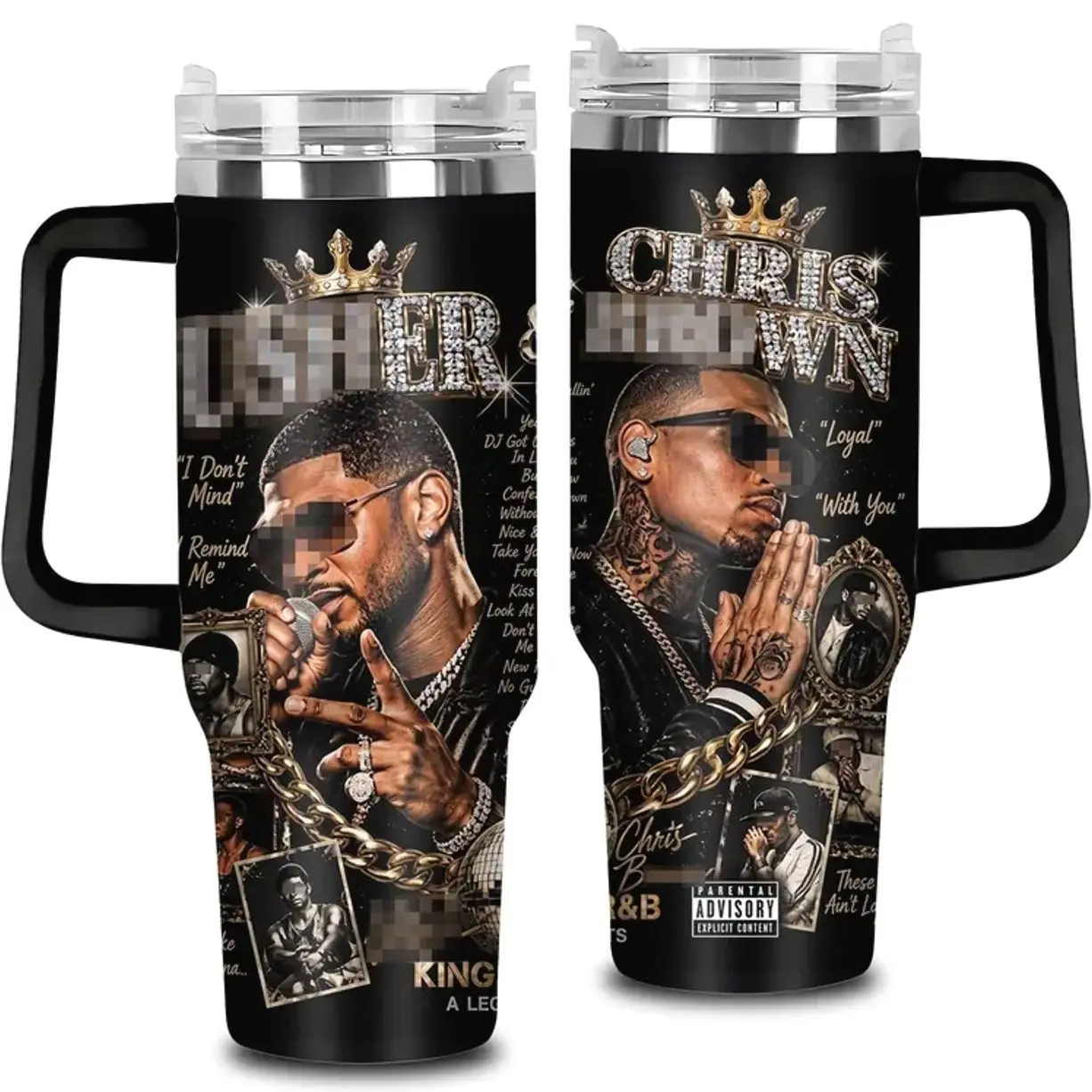 The R&B Tour 2026 V3 Vintage Music 40oz & 20oz Stainless Steel Tumbler with Handle – Retro Concert Insulated Cup, Soul Music Fan Travel Mug