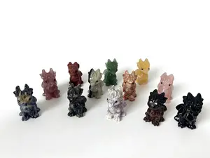 Dragon figurines carved from different materials