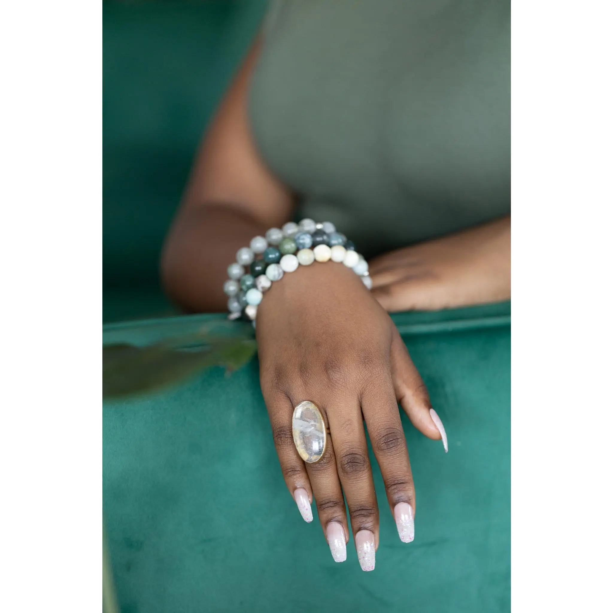 Clear Quartz Gemstone Ring
