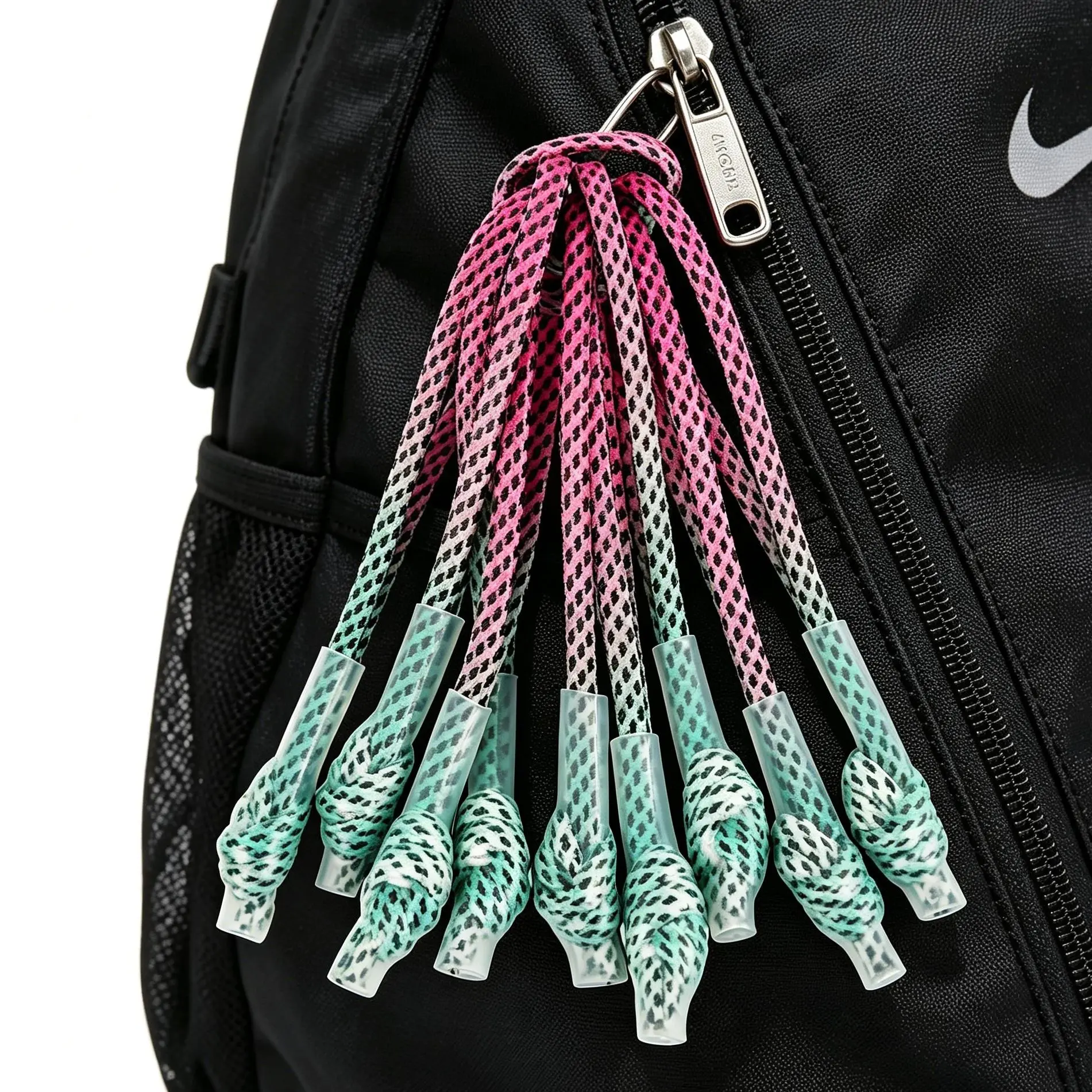 9-Color Elite Mixed Gradient Zipper 10-Pack Bag Chains Fashion Bag Charm Pendant For Backpack Accessory Purse Charm Decoration Gift