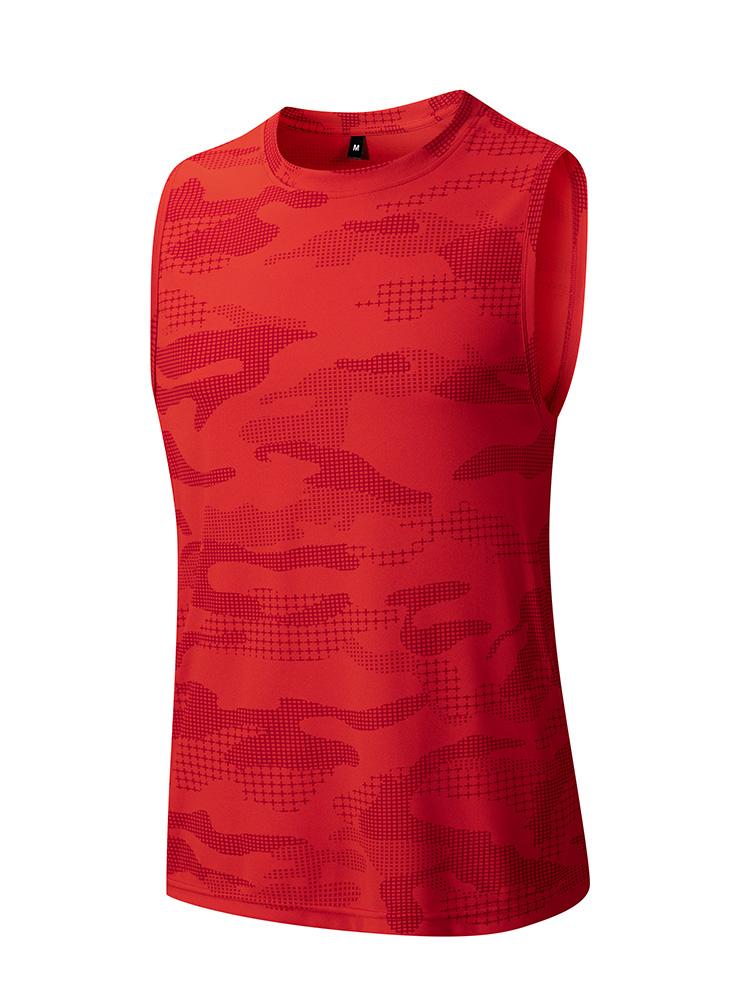 Camouflage Tank Top for Men - Breathable Sleeveless Fitness Tank, Men's Activewear Vest for Gym and Training