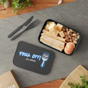 Funny PLA Bento Box with Utensils - "Fork Off! It’s Mine"