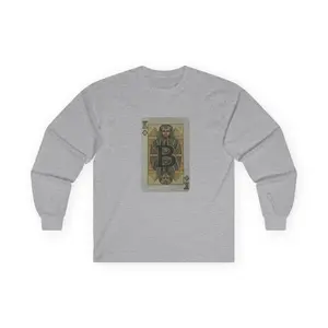 King of Diamonds Bitcoin Playing Card Long Sleeve Tee