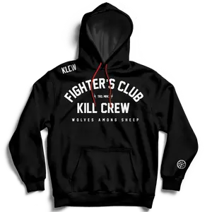 Kill Crew Fighters Club Hoodie Cotton Menswear Soft Fabrics Fitted Polyester Sweatshirts Tops