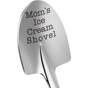 Funny Mother Birthday Gifts for Mom Christmas, from Daughter Son, Christmas Gift for Mom Mama Mommy Mother In Law Birthday Retirement Presents, Small Cute Engraved Mom's Ice Cream Shovel Spoon