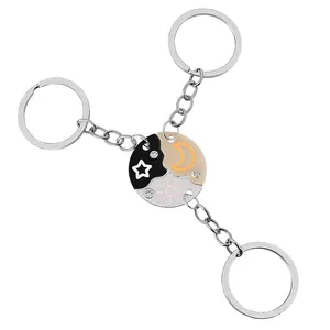 Set of 3 Sun Moon Star Magnetic Best Friend Keychain, Matching Friendship Keychains Puzzle Pendant Gift for Besties Family, Anniversary, Birthday, Graduating in 2026