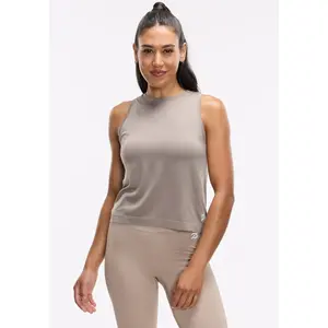 Peloton Women's Seamless Muscle Tank, Taupe Grey, XS/S