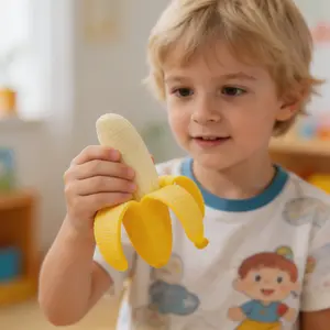 2PCS Realistic Banana Squishy  banana squishy swing  Soft Scented Stress Relief Toy with Slow Rising Fun Sensory Squeeze Toy for Children Great for Gifts and Party Prizes