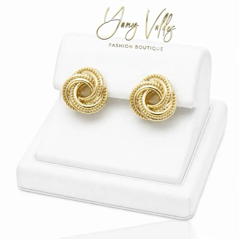 Classic Gold Tone Stud Earrings – 19.57 mm | Everyday Style