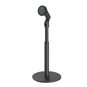 Multifunctional Carbon Steel Foldable Magnetic Phone Stand 360° Rotation Anti-Slip Base Adjustable Height Desktop Phone Stand Suitable for Tiktok Live Streaming, Desktop Video Recording