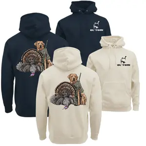 OL'TOM Turkey Hunting Hoodie, Hunting Dog Graphic Pullover, Technical Turkey Gear Sweatshirt, Outdoor Hunter Gift for Men Women