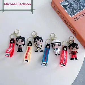Classic Pop Dance Style Keychain Handmade Singer Pendant Men Women Bag Accessories Key Ring Holder Decoration