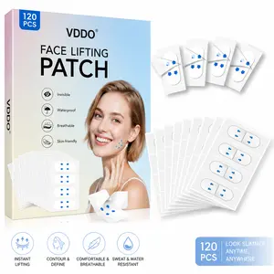 120 PCS Face Lifting Tape – Instant Jawline & V-Shape Facial Patches, Invisible Waterproof Beauty Stickers for Neck & Double Chin, Lightweight Breathable Makeup-Friendly Design