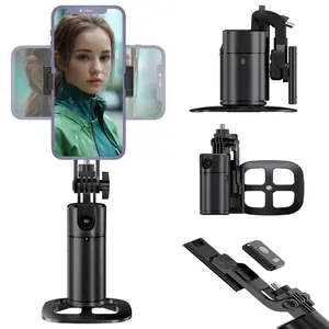 Auto Face Tracking Tripod, with Gesture Control Functon ,360° Rotation Face Body Phone Camera Mount Smart Shooting Phone Tracking Holder for Live Vlog Streaming Video, Accessories Selfie 360 Rotating Phone Stand, Valentine's Day
