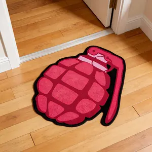 Creative Cartoon Pattern Bedroom Rug, Stylish Irregular Design Carpet for Home Decoration, Ideal Gift for Holidays and Living Rooms