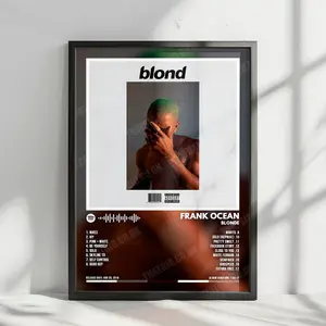Frank Ocean "Blonde" Album Cover Poster - with Complete Tracklist - NO FRAME
