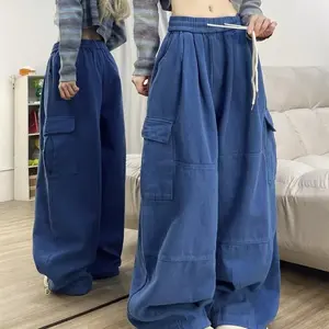 2025 Spring And Autumn New Wide Leg Jeans Lazy Style Couple Loose Straight Work Pants Confidence booster fits Baggy Green