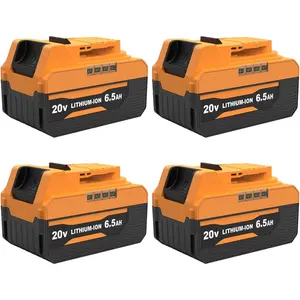 6.5AH 20V Battery DCB200 DCB203 DCB204 DCB206 DCB208 DCB207 Compatible with 20 Volt Lithium Ion Batteries (4 Pack)