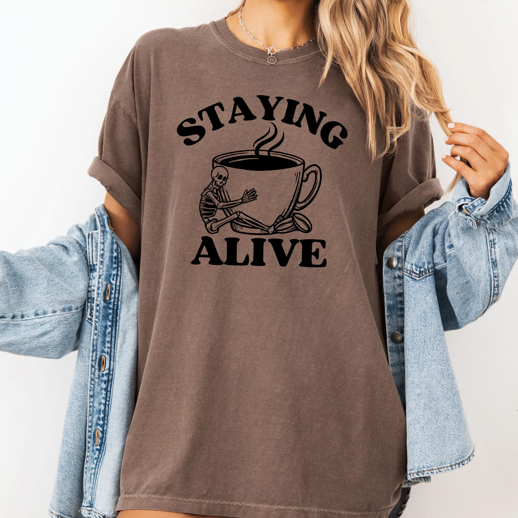 Staying Alive DTG Comfort Colors Shirt, Mom Life Unsubscribe Shirt