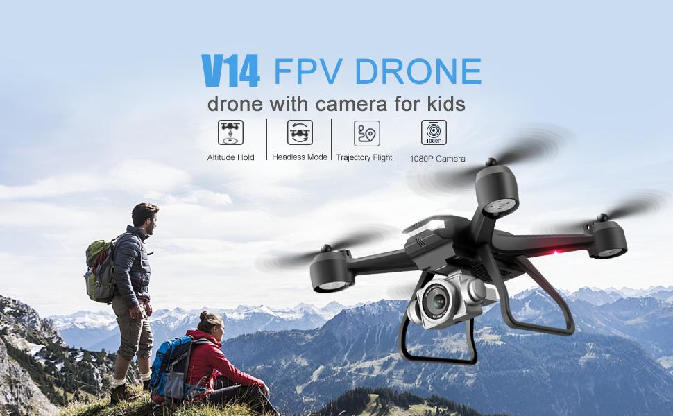V14 Professional Drone - 6K Dual Camera With Three Batteries For Extended Flight Time