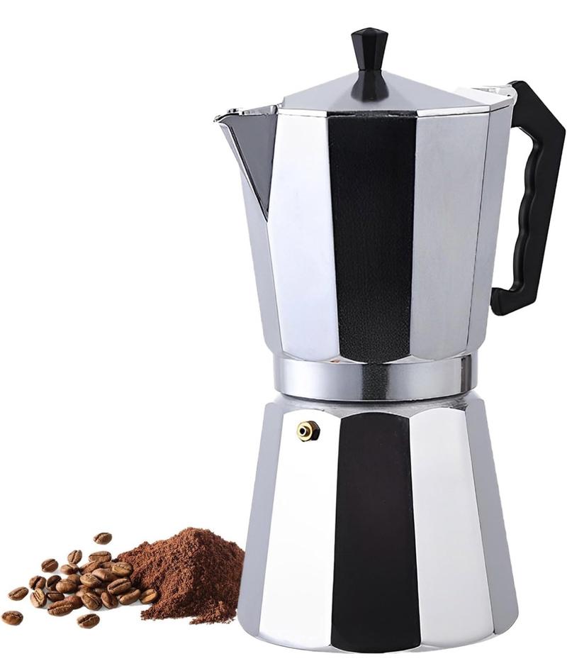 9Cup Silver Classic Stovetop Espresso and Coffee Maker Aluminum Coffeemaker Percolator Moka Express and Cuban Café Brewing brevillebaristaexpress Lightweight Pots Tea