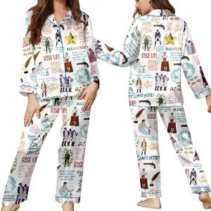 Hamilton Pajama Set – Cozy Broadway Musical Sleepwear with Rise Up Print, Alexander Hamilton Loungewear in Short & Long Set Options
