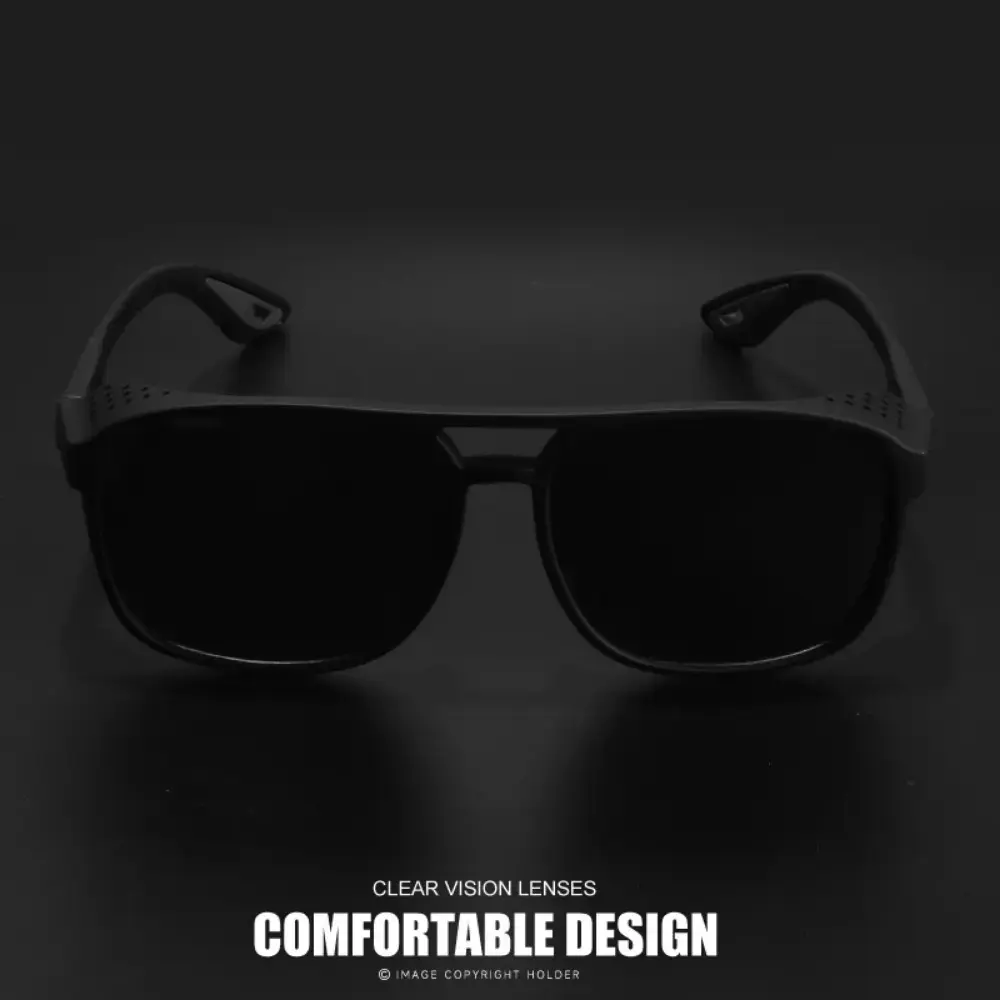 Lightweight wind resistant resin polarized sports shades, multi-scene UV400 protective cycling driving eyewear