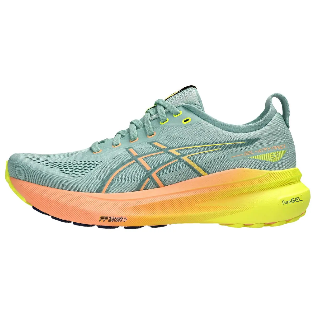 ASICS GEL Kayano 31 Paris Light Celadon Safety Yellow Durable Running Shoes Men's 1011B929-750