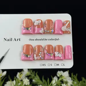 10pcs high-end Sweet and spicy style, hand-painted carved, three-dimensional lollipop, heart-shaped diamond, sparkling pile diam