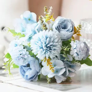 Artificial peony flowers, decorative artificial flowers, Artificial Rose Bouquet, wedding hotel office home gardening decorative flowers, weddings, Valentine's Day, Mother's Day, party decorative artificial flowers