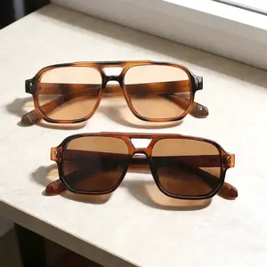 JOSCHOO Sunglasses Women's New Arrival Sun-Glasses Classic Trendy Sun Glasses Men Driving Sunnies UV Protection Double Bridge Square Sun Glasses Holiday Sunnies