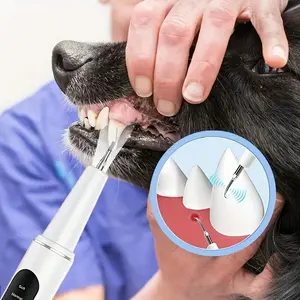Pet Dental Cleaner for Dogs - Ultrasonic Toothbrush with 5 Modes - Plaque & Tartar Remover - Stain Removal Teeth Cleaning Kit - Safe & Effective for Pets