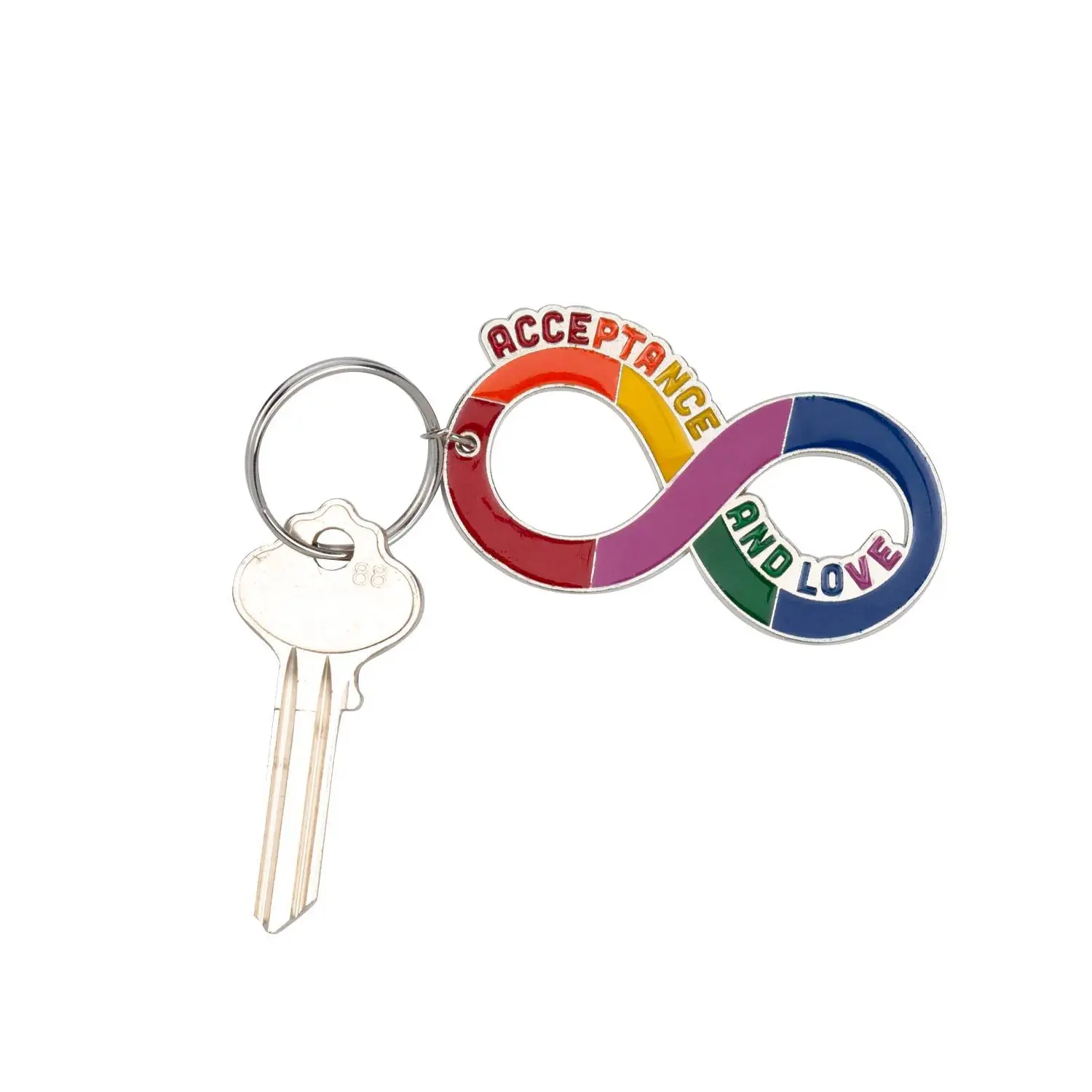 2 1/2" Neurodiversity Acceptance & Love Metal Keychains - 12 Pc. 2 1/2" Neurodiversity Acceptance & Love Metal Keychains - 12 Pc.