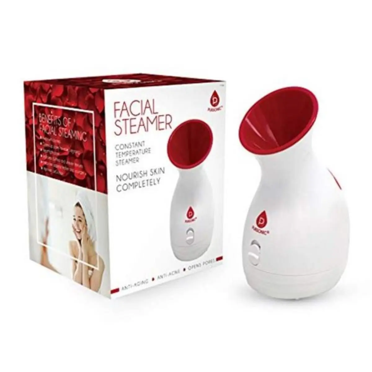 212 MAIN Nano Steam Face Steamer, Facial Beauty Instrument that Purifies Skin & Boosts Moisturizer for Professional Home Use, At Home Facial, Anti Wrinkle, Ceramic, Essential Oils, Adult, Improves Circulation, Aromatherapy, Hydration Boost, Skin Detox