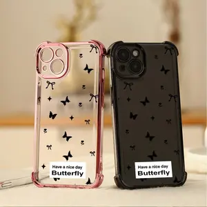 Butterfly Dreams design phone case suitable for iPhone 17 16 15 14 13 12 11 Pro Max X XSMAX anti drop frosted back cover dustproof, shockproof beautiful, birthday and holiday gifts, TPU material drop-proof all-inclusive protective case, Holiday Gift