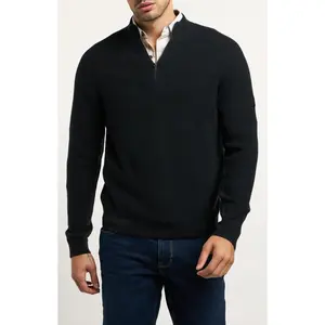 Rhone Walden Waffle Knit Wool/ Cashmere Quarter Zip Sweater