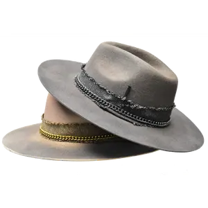 Maverick Collection Flat Wide Brim Fedora Hat