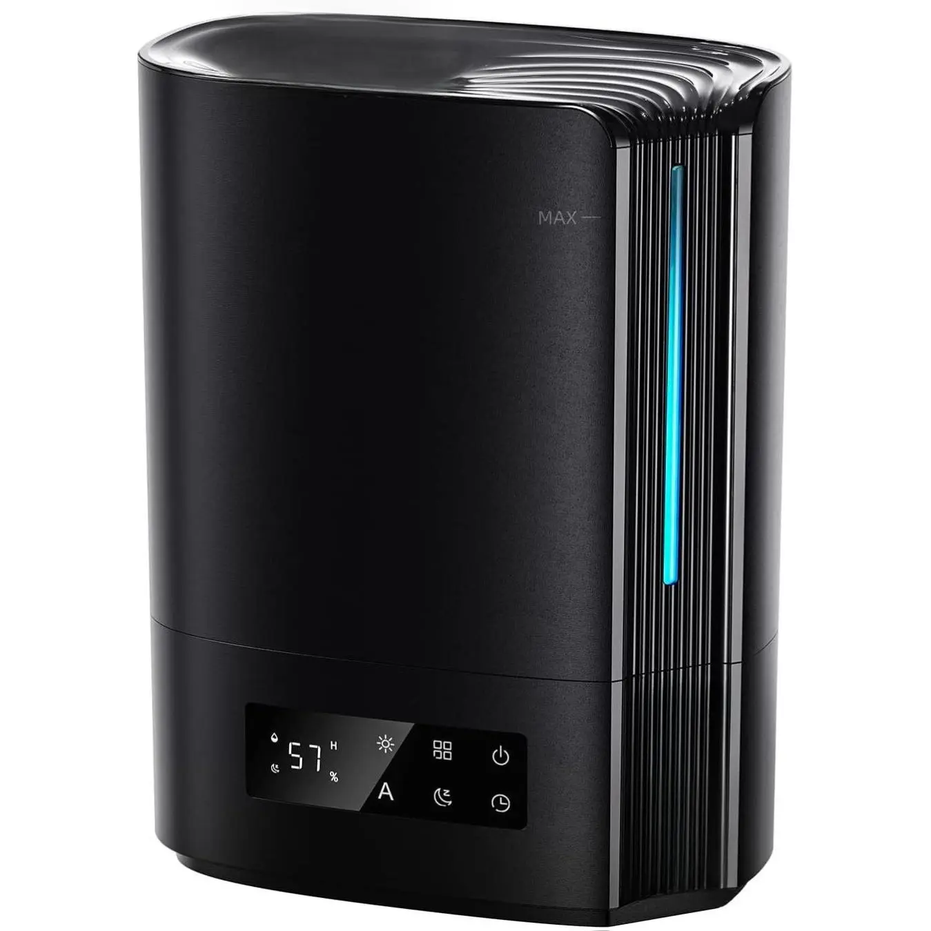 6L Filter-Free Smart Ultrasonic Humidifier - Top-Fill Cool Mist, Quiet Automatic Diffuser with Humidistat, Auto Shut Off, Aromatherapy for Home, Safety Features, 60-Hour Runtime for Baby Room (Black)