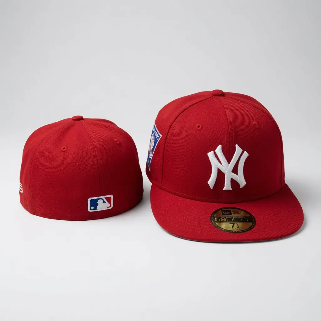New Era NY Yankees Snapback Hat Flat Bill Baseball Cap Adjustable Closure Raised Embroidered Logo Unisex Lifestyle
